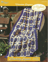 Needlecraft Shop Crochet Pattern 972041 Blueberry Squares Afghan Series - $2.99