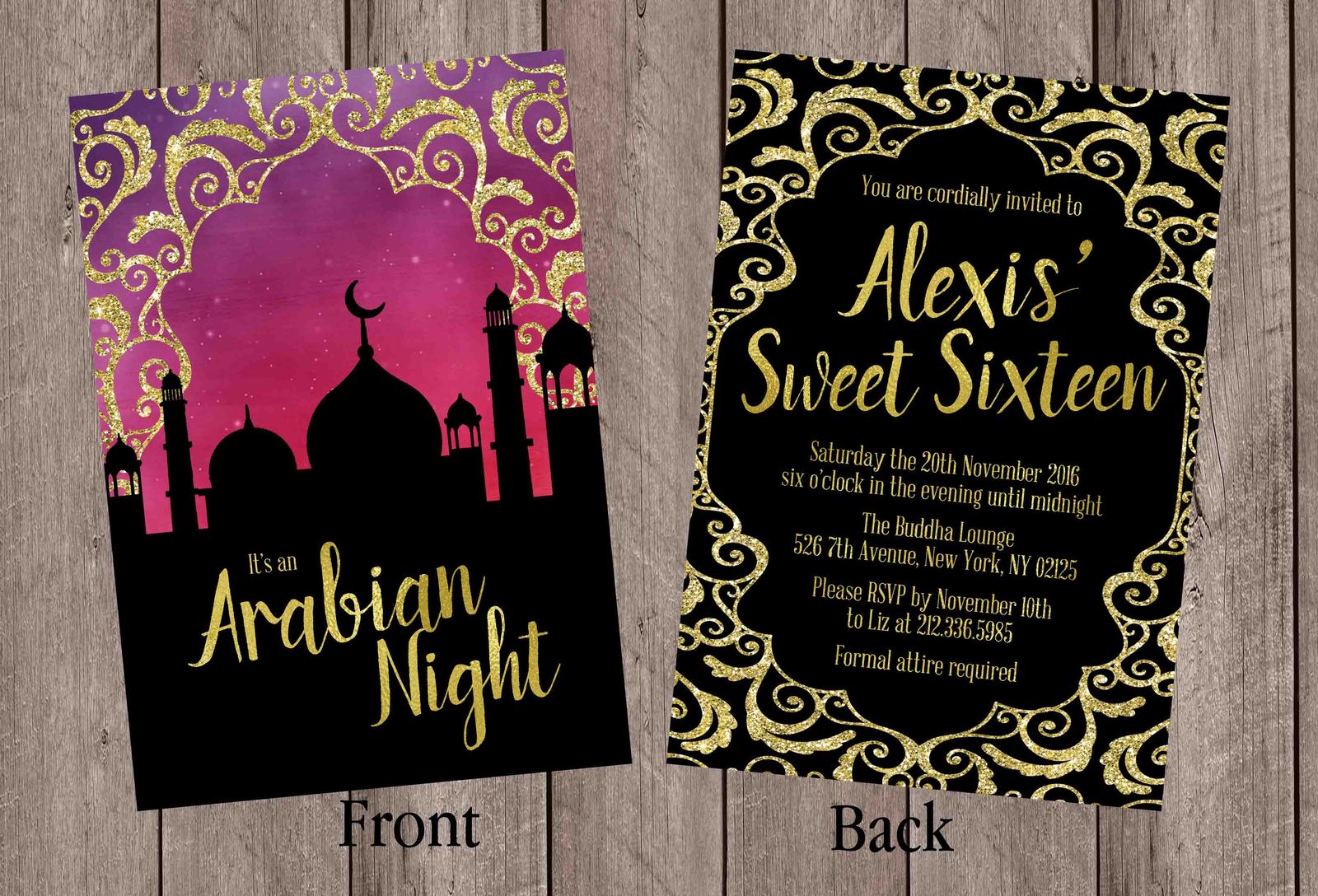 Arabian Theme Party Invitations 9