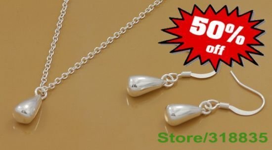 Primary image for FASHION jewelry 925 Sterling Silver necklace earring set