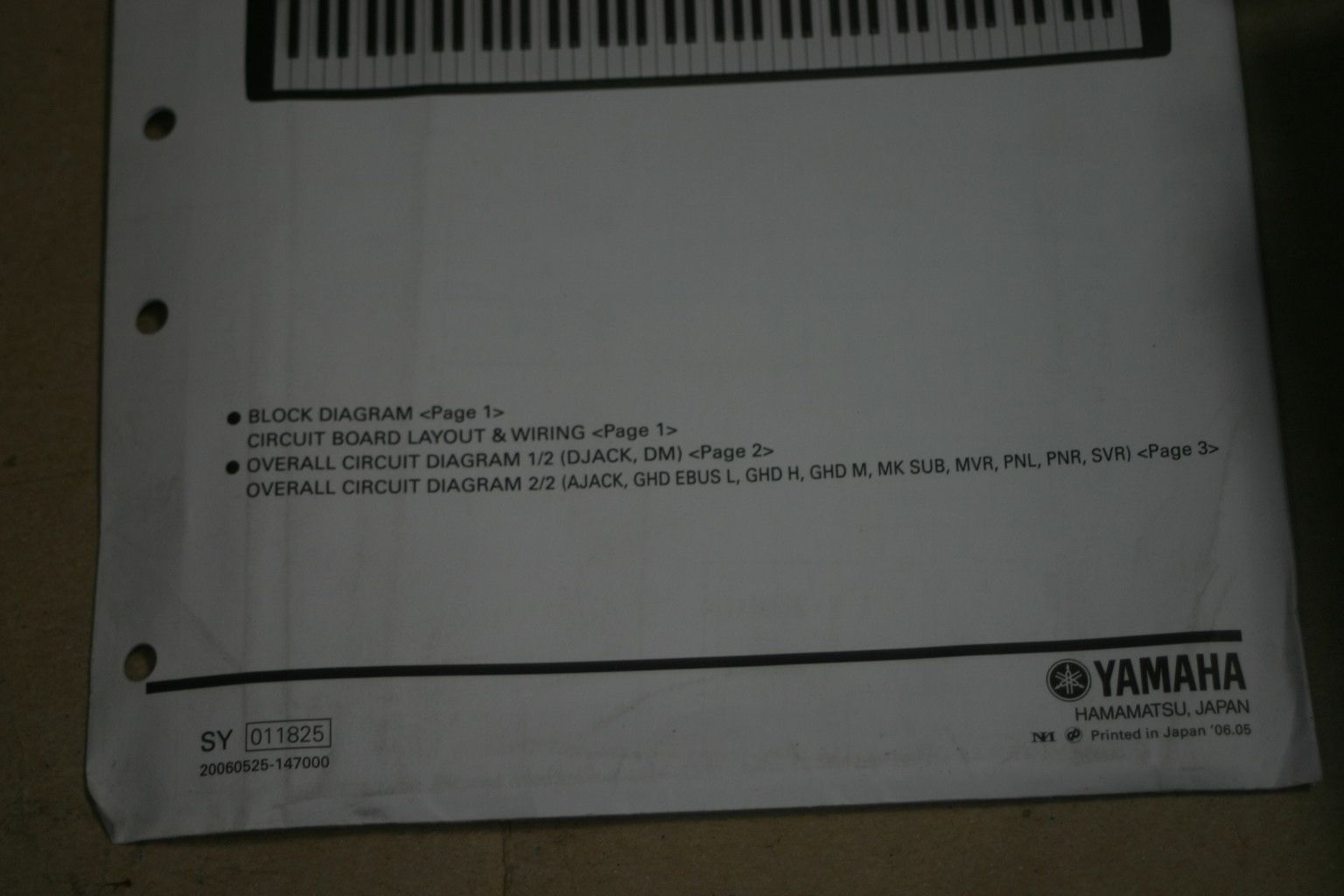 Yamaha CP33 Stage Piano Overall Circuit Diagram Test Equip. Manuals