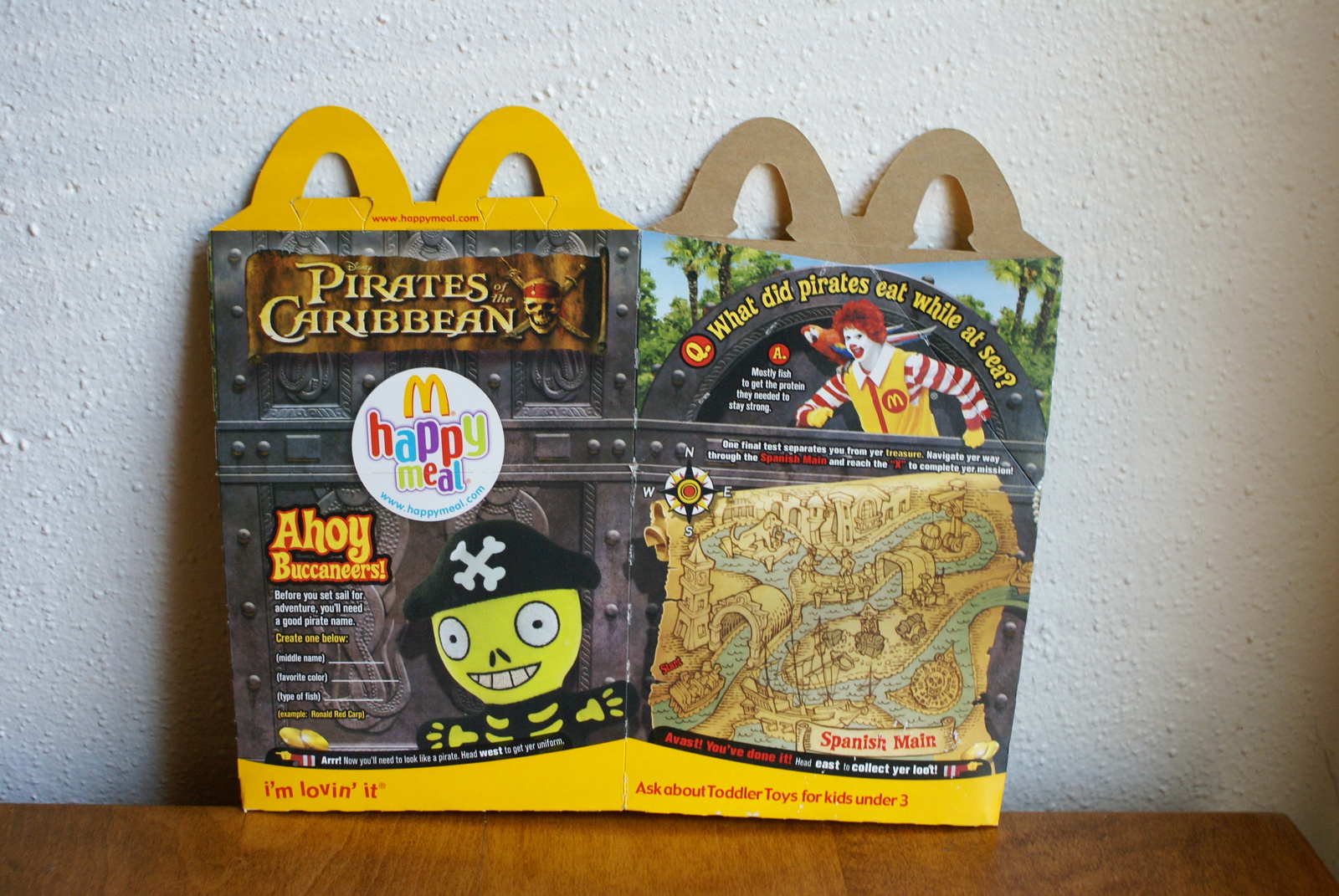 pirates of the caribbean happy meal toys