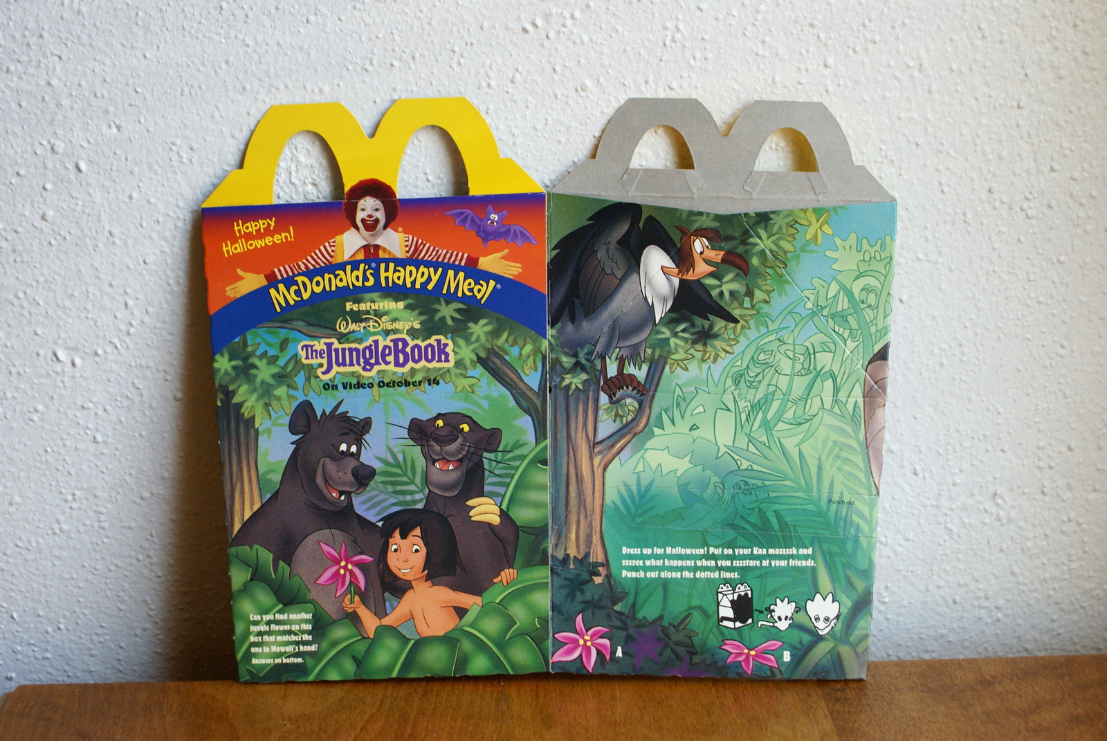 The Jungle Book Happy Meal Box 1989 New Condition 