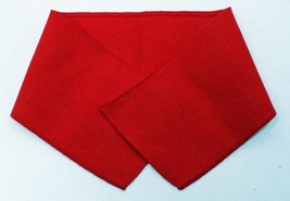 Rugby Knit Shirt Collar Red 3.5" x 16" Self-Finished Hemmed Ribbed Trim M515.13 - $3.97