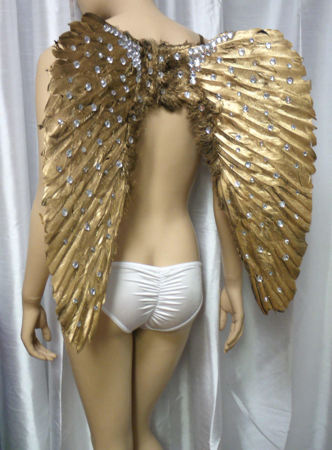 Large Gold Silver Angel Wings Costu