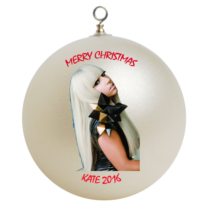 Personalized Lady Gaga Christmas Ornament Gift 3 Ornaments