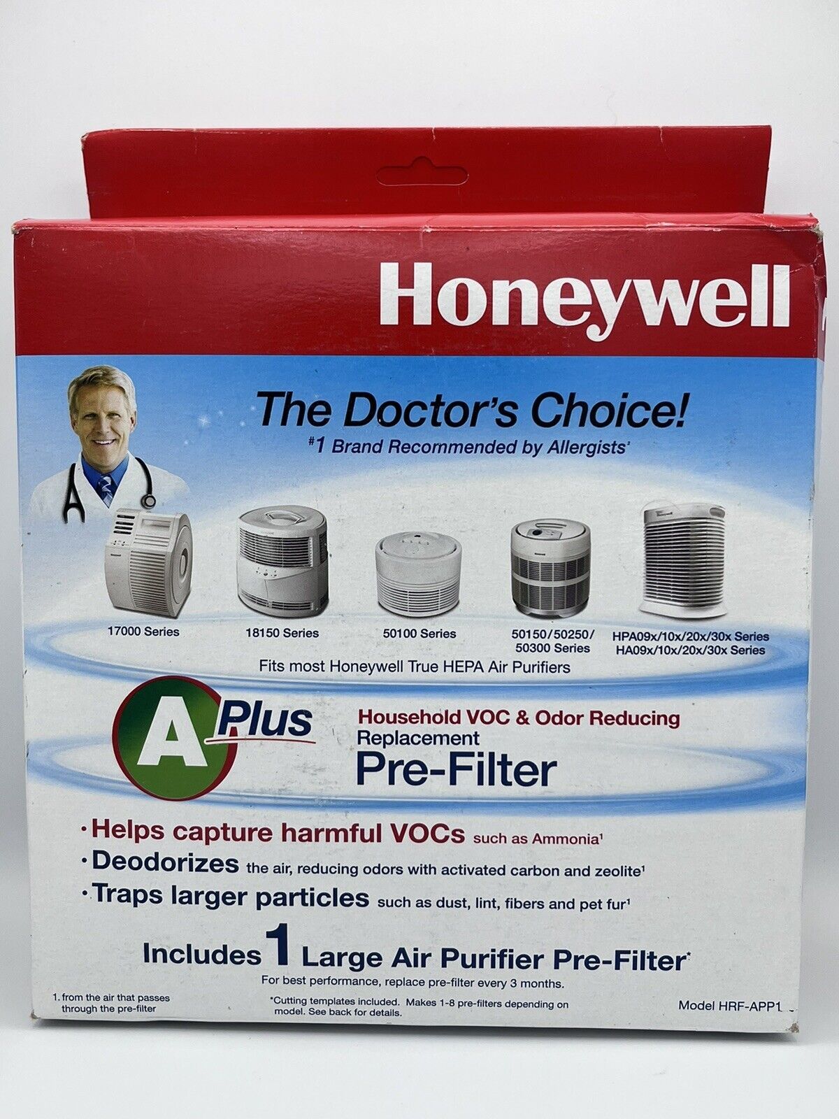 Honeywell PreFilter A Plus Replacement HRFAPP1 Household Odor & Gas