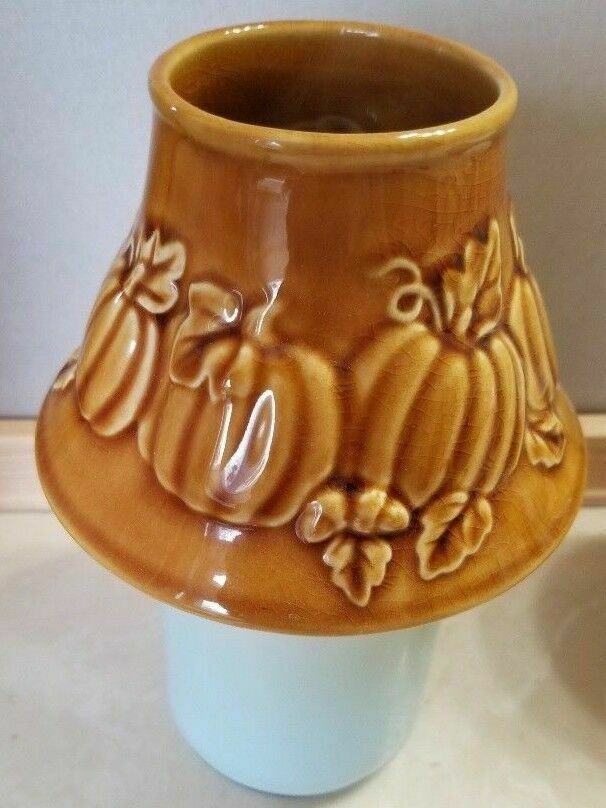 Yankee Candle Large Jar Topper Autumn Harvest Pumpkins Fall Amber Color