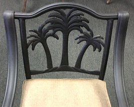 Palm Tree Stylish Outdoor Dining Set Cast Aluminum 7pc Garden Patio Furniture image 6