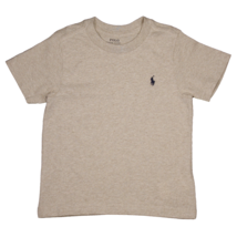 Polo Ralph Lauren Kid&#39;s Heather Tan - Navy Pony Round Neck S/S T-Shirt (... - $11.66