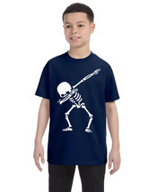 Kids Youth T Shirt Dabbing Skeleton Cool Hip Hop Dab Skull Shirt Gift - $18.94