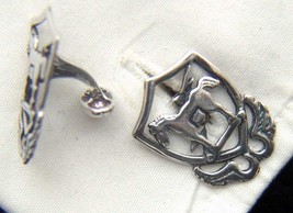  10th Special Forces 1950&#39;s beret badge Sterling Silver Cuff Links     - $60.00