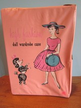 Vintage Barbie 1960 s  Uneeda Doll brown hair and pink high fashion  Case - $47.52