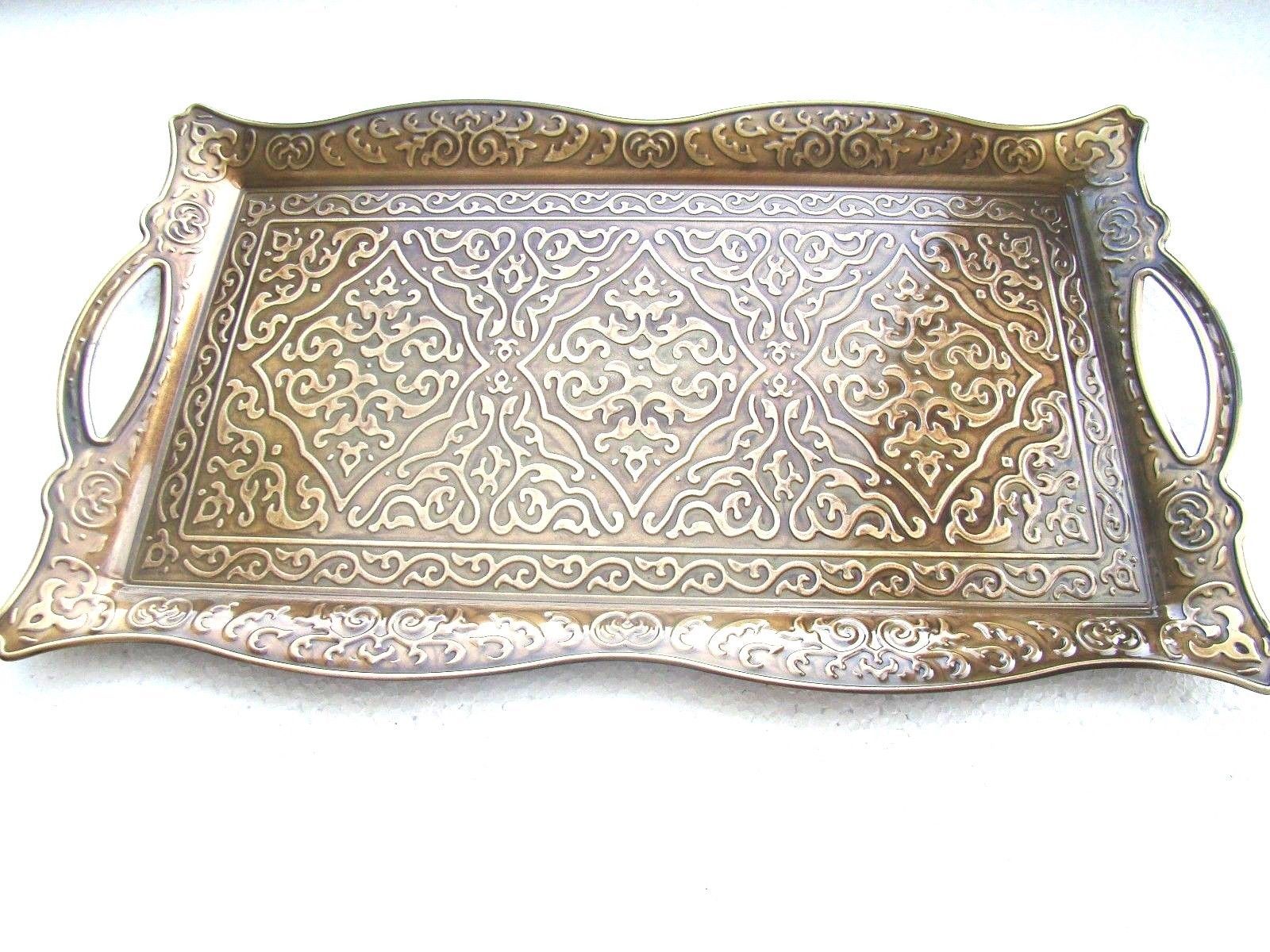 Turkish Ottoman Coffee Tea Serving Tray St.Steel Antique Style,Vintage ...