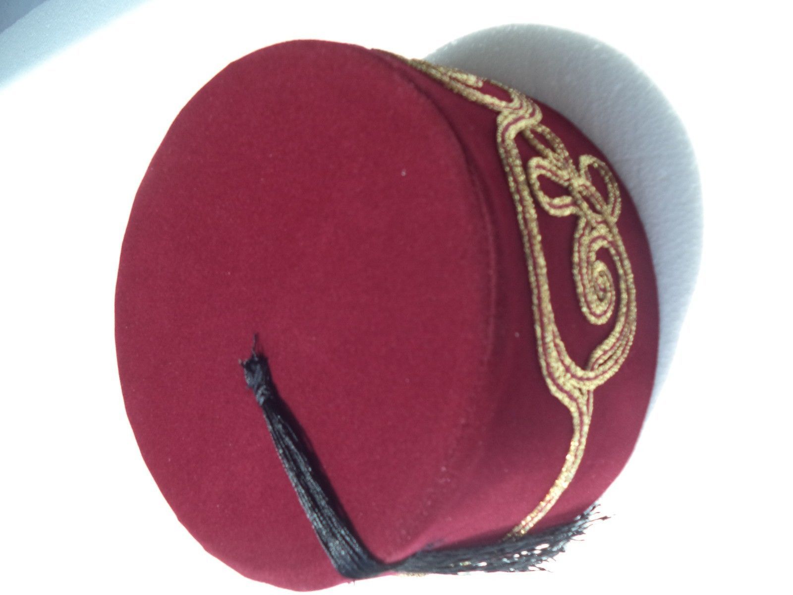 Embroidered Fez Fes Authentic Turkish Ottoman Hat Tarboosh Exotic Ottoman Wear Hats & Headgear