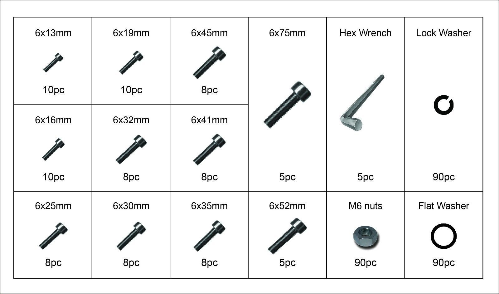Swordfish 32310-125pc two-ear Clamp Assortment 