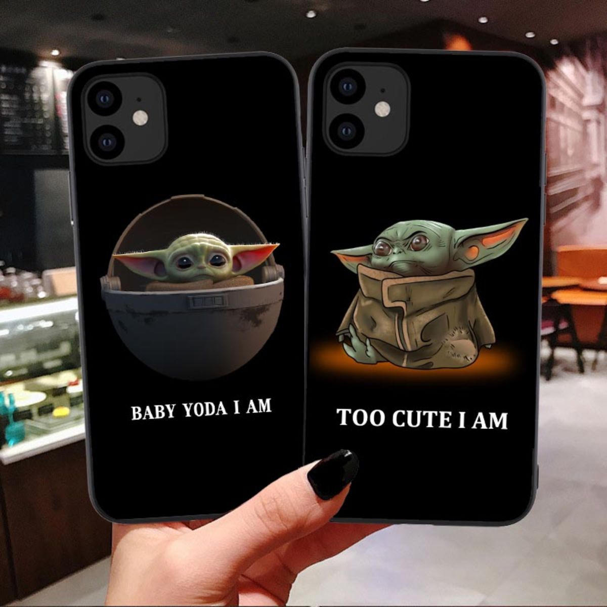 Lovely Baby Yoda Soft TPU Silicone Phone Case For iPhones Xs Max 11 Pro Max N20 Cases, Covers
