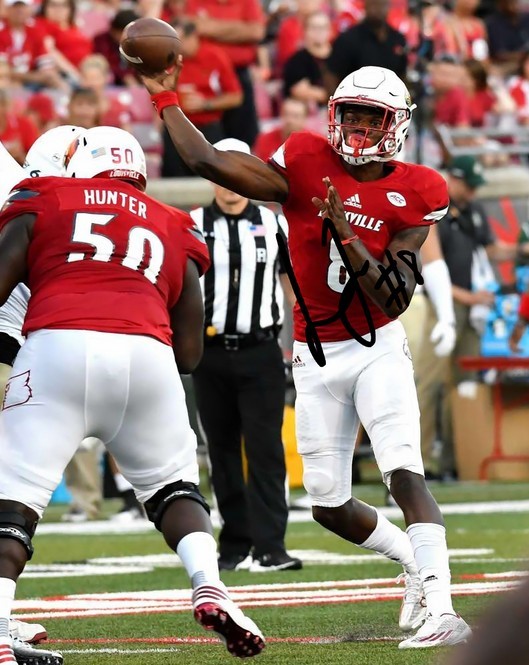 LAMAR JACKSON SIGNED PHOTO 8X10 RP AUTOGRAPHED ** LOUISVILLE CARDINALS ...