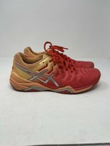 Asics Gel Resolution 7 Pink Orange Athletic Running Women's Tennis Shoe Size 8 - $40.58