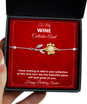 Wine Collector Aunt Bracelet Birthday Gifts - Sunflower Bracelet Jewelry  - $49.95