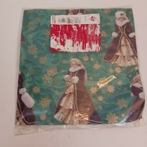 Vintage Christmas Barbie Hallmark Holiday Wrapping Paper Red And Green - $15.00