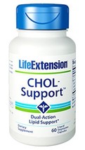 TWO BOTTLES Life Extension Chol Support HDL LDL Cholesterol 60 veg caps image 1
