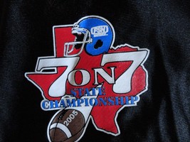 Black 2005 Texas State Championship 7 on 7 Man Football  Screen Jersey L... - $27.36