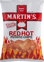 Martin's Red Hot Potato Chips 9.5 Ounces (4 Bags) - $31.99