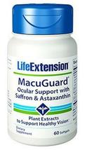 3 PACK Life Extension MacuGuard Ocular Support Astaxanthin saffron eye health image 2