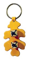 YELLOW OAK LEAF DOOR CHIME - Leather with Sleigh Bells - Amish Handmade ... - $24.97