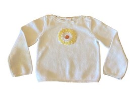 Gymboree Girls Daisy Days Size 4- White & Yellow Flower Sweater - $19.99