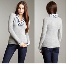 RPS Addict Printed Trim Sweater Small NWT  - $48.86