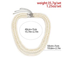 Layered Imitation  Choker Necklace for Men/Women 2022 Fashion  Beads Necklaces C - $17.60