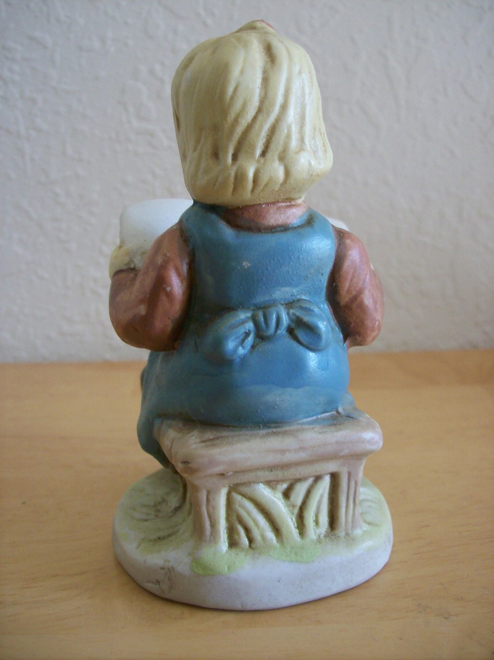 Vintage Ceramic Girl Reading Book Figurine Made in China People