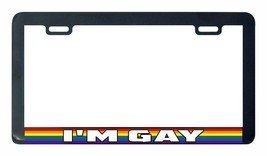 I&#39;m Gay Gay Lesbian pride rainbow LGBTQ license plate frame  - £5.88 GBP