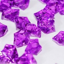 200 Purple Acrylic Ice Chip Table Scatter Confetti Floral Arranging Vase Filler - $15.07