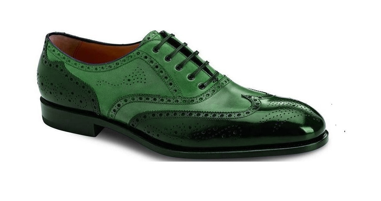 New Mens Green Color Superior Leather Oxford Formal Dress Men Shoes Dressformal 2020