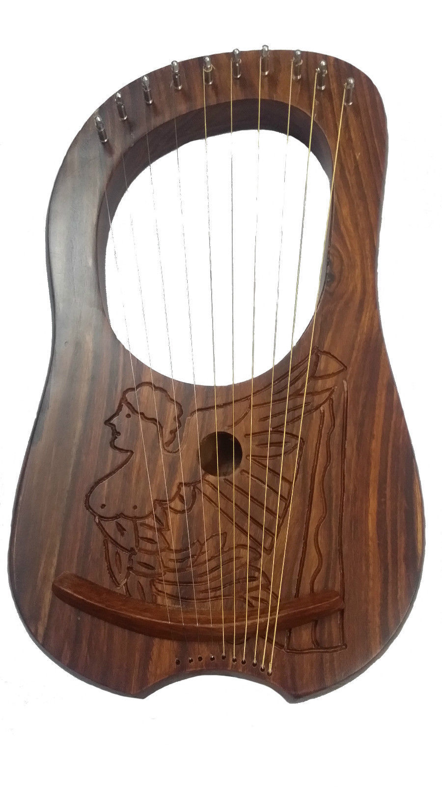 New Lyre Harp Engraved Celtic Harp Design/Lyra Harp Sheesham Wood ...