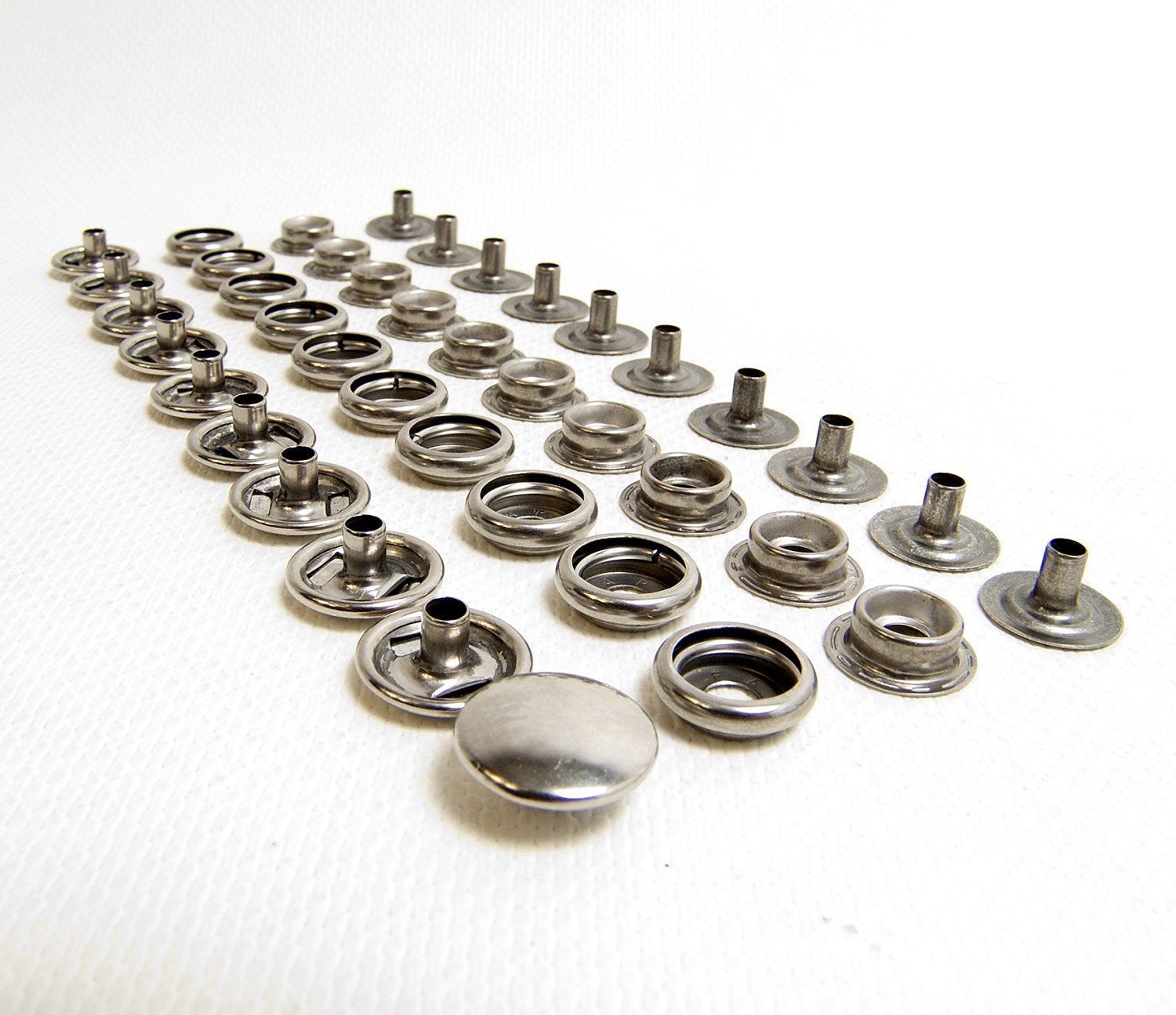 Stud Eyelet 75 Pc 100/% Stainless Steel Boat Canvas Snaps Cap Socket