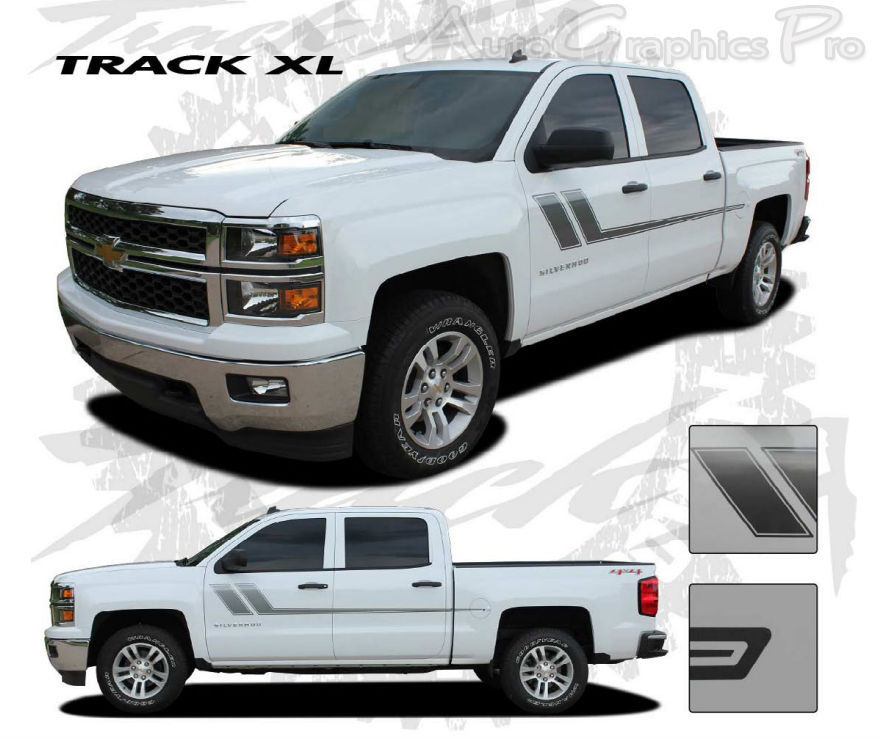 GMC Sierra Side Vinyl Graphics Kit 3M Stripes Decals 2000-2015 Chevy ...