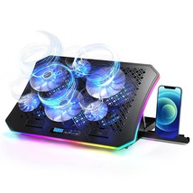 2022 Upgarde Laptop Cooling Pad, Rgb Lights Laptop Cooler 6 Fans For 15.... - $56.99