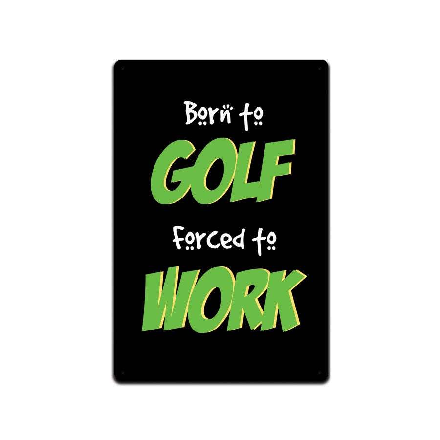 Golf Tin Sign for Bar or 19th Hole Basement.  Golfing Signs Have A Retro, Rustic
