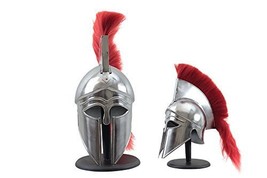 Greek Roman Centurion Officer Helmet with Red Plume Armor SCA Brand New