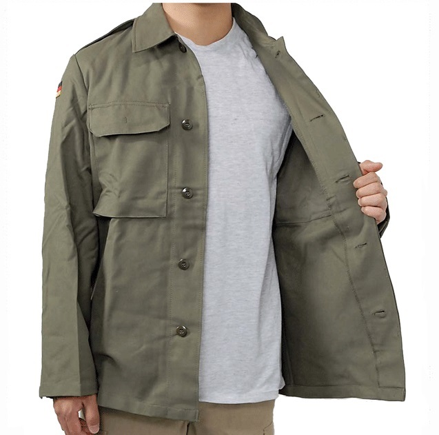 New Repro German army moleskin shirt jacket coat fieldshirt olive military 