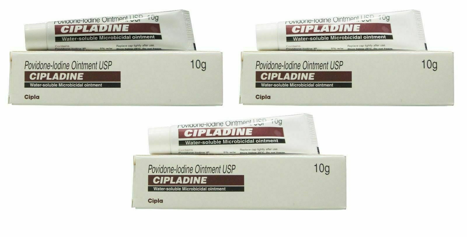 5 X 10g Povidona Yodo Pomada Cipladine OTC Antiséptico, Herida Curación