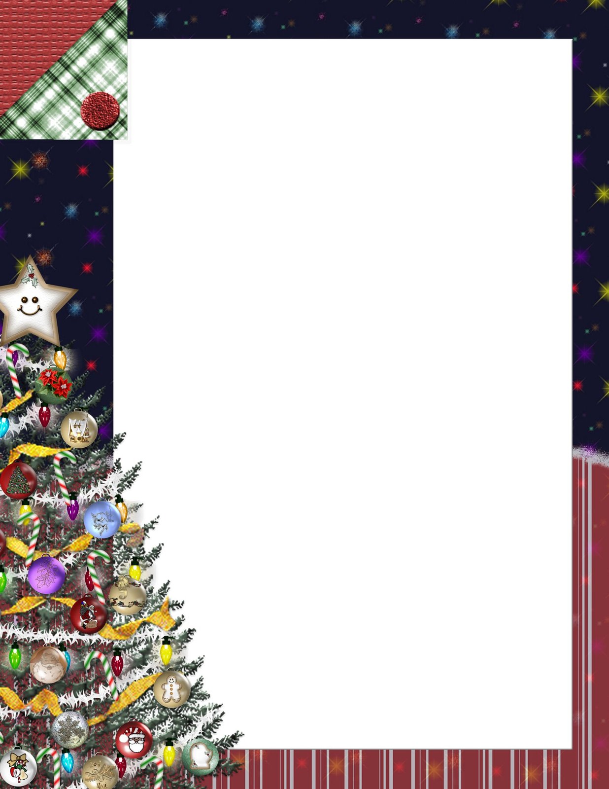 NEW Christmas Tree Letterhead Stationery Paper 26 Sheets Office