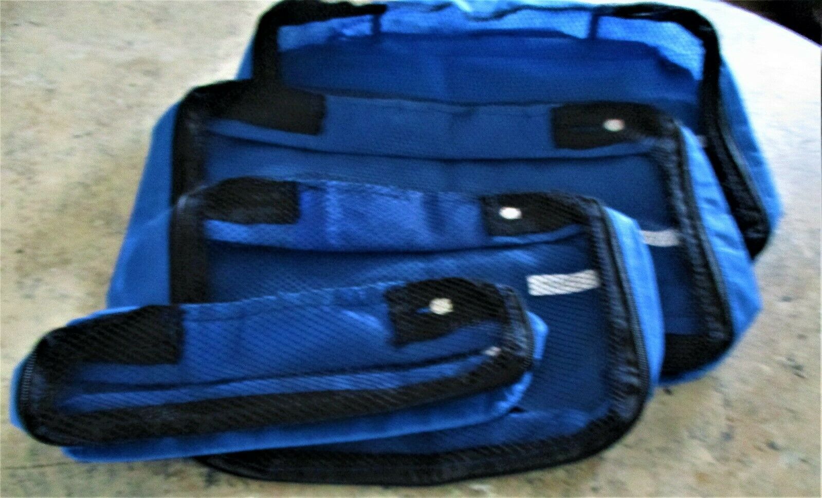 NEW AARP 4 PC SET Royal Blue Zippered Black mesh top Other