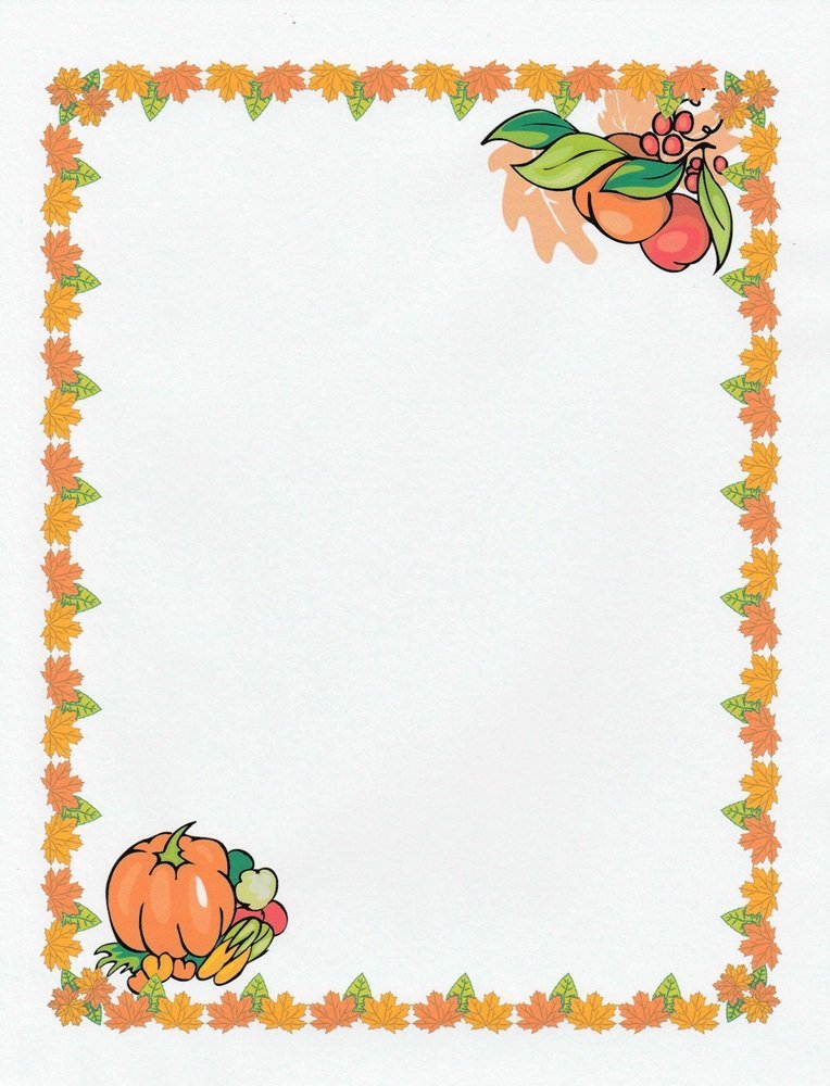 NEW Thanksgiving Pumpkin Letterhead Stationery Paper 26 Sheets - $9.89