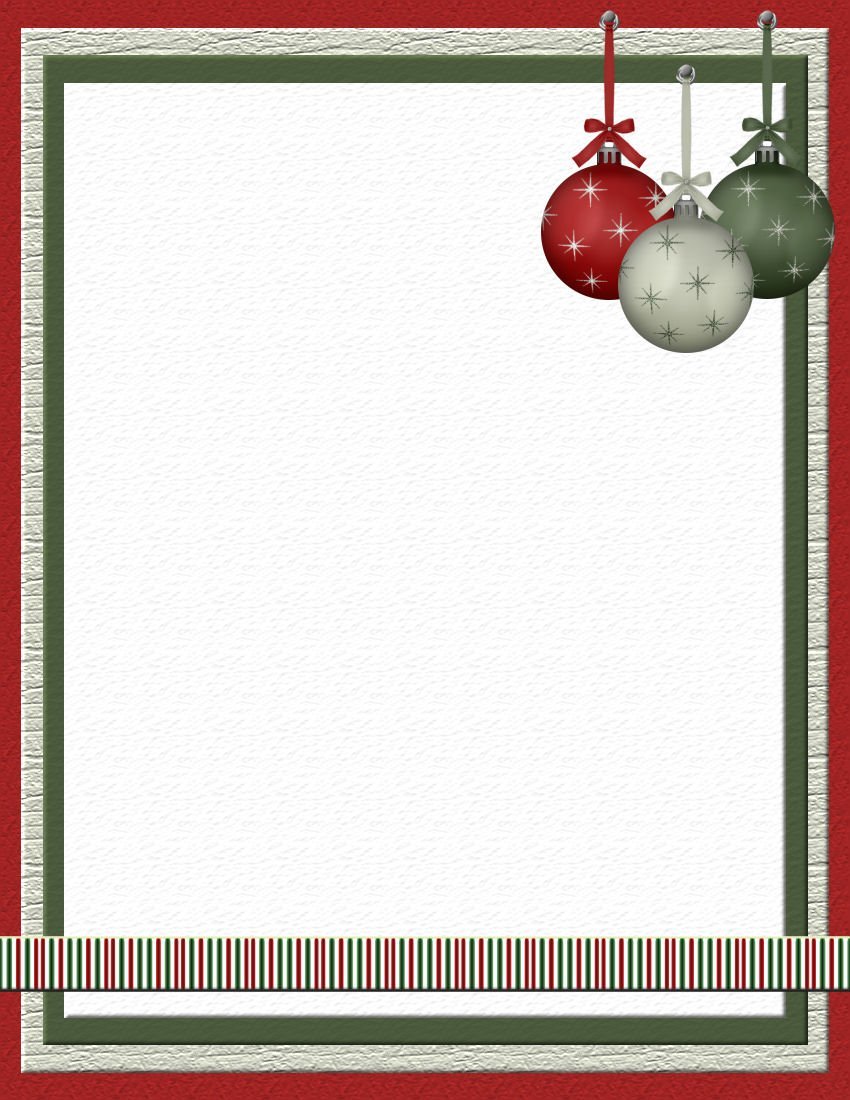 Primary image for NEW Christmas Ornaments Letterhead Stationery Paper 26 Sheets