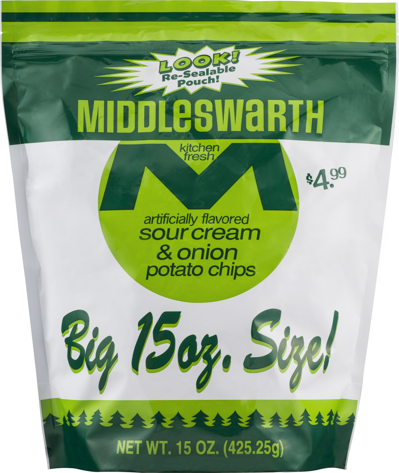 Middleswarth Kitchen Fresh Chips Sour Cream & Onion- Big Bag 15 Oz (4 ...