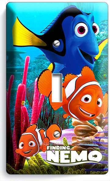 FINDING NEMO CLOWN FISH DORY SEA CORAL REEF SINGLE LIGHT SWITCH WALL PLATE OCEAN